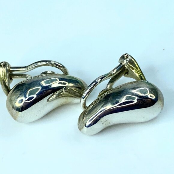 Tiffany & Co. Teardrop Earrings Silver Elsa Peretti Clip on back 8.1g JR9709 - Picture 5 of 6